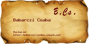 Babarczi Csaba névjegykártya